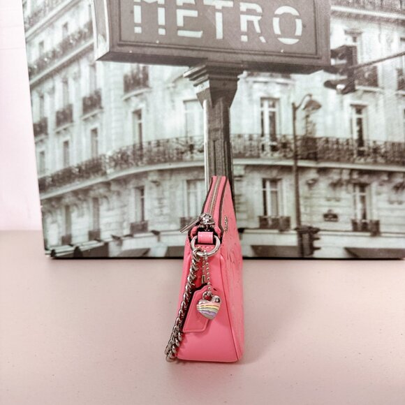 Coach CC227 Nolita 19 In Signature Leather With Heart Charm IN Pink - Picture 3 of 7